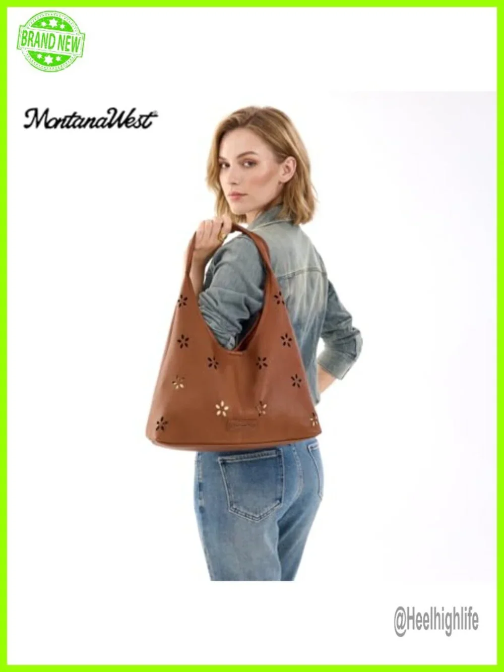 Faux Leather Hobo Bag with Magnetic Closure and Pouch